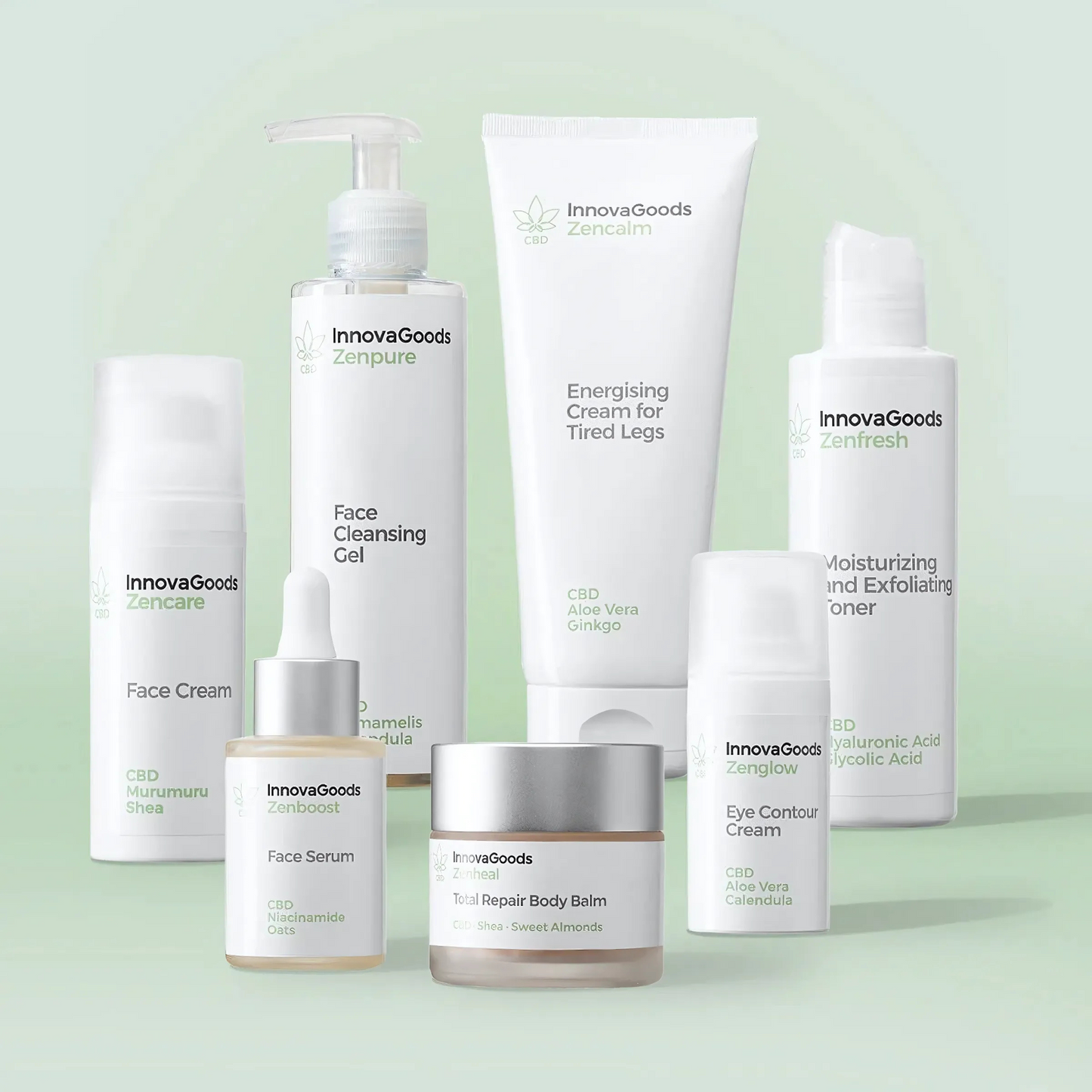 Pack de Rutina Facial y Corporal CBD InnovaGoods