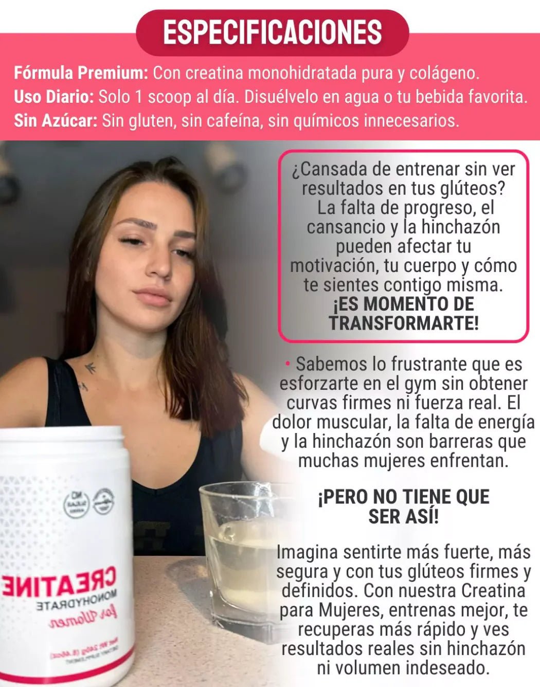 Old School Labs creatina para mujer - OMNYA GO FIT