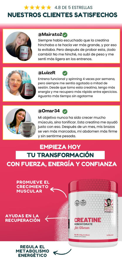 Old School Labs creatina para mujer - OMNYA GO FIT